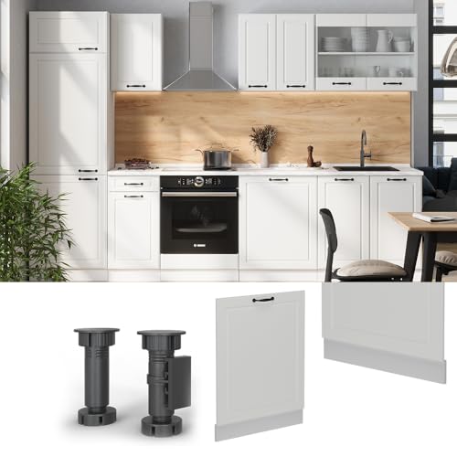 Vicco Pannello Frontale Della Lavastoviglie R-Line, Bianco Casa Di Campagna, 60 Cm Senza Piano Di Lavoro - 3