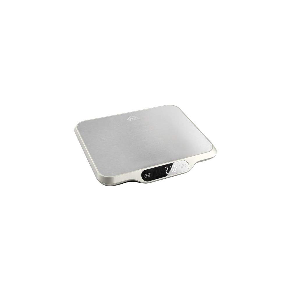Lacor - Báscula de cocina EBEN, 15 Kg, 31x25'6x2'5 cm - Menaje Profesional | Para un uso práctico y profesional en cocina; perfecto para el día a día en hostelería y en casa, cómodo de usar y de guardar