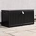 Olsen & Smith Gartenbox 270L | Wasserdicht & Wetterfest Abschließbare Polypropylene Aufbewahrungsbox aus | Große Gartentruhe für Garten, Balkon & Terrasse | Robust, Geräumig & Pflegeleicht (schwarz)