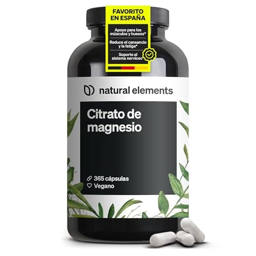 Citrato de magnesio Premium - 2320mg, de los cuales 360mg son de magnesio elemental por dosis diaria - 365 cápsulas veganas - Alta dosificación - Probado en laboratorio