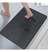 Habodd Badematte Kieselgur - Rutschfeste Klappmatte 30x40cm Grau