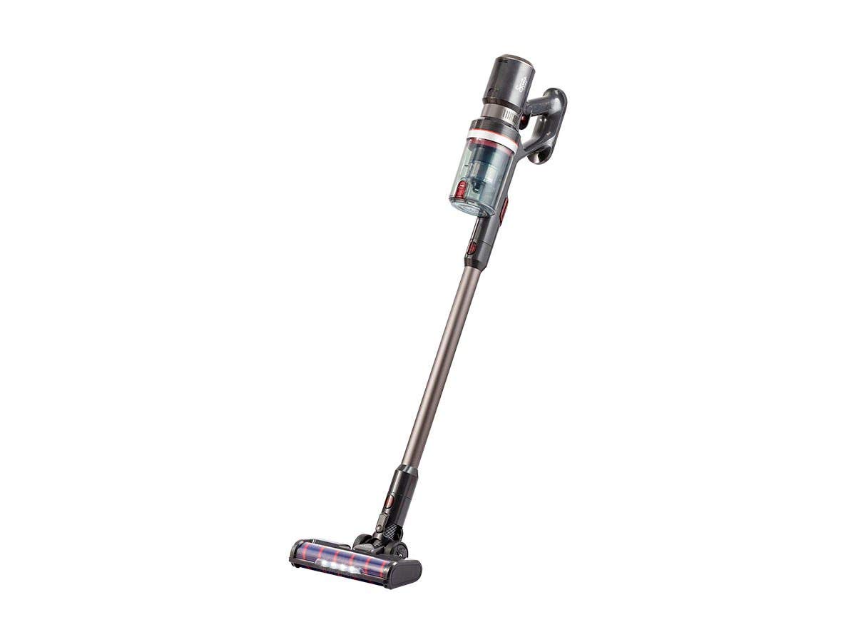 Monoprice Strata Pro Cordless Stick Vacuum Cleaner, 400W Power, 3 Power Settings 45 Minutes Run Time, Built in LEDs, Wall Mount & Attachments Included