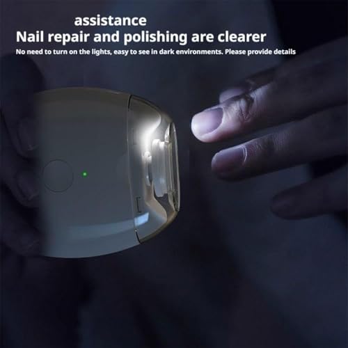 Cortauñas Eléctrico Automático,Kit de Manicura con 3 Velocidades | Cortauñas Portátil con Luz | para Salones de Belleza, Viajes, Uso Diario, Cuidado Personal y Hogar - imagen 5