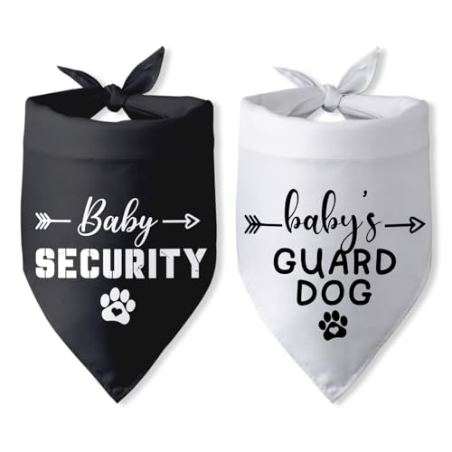 2-Pack Baby & Pet Security Dog Bandanas Gift Set