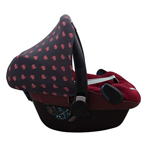 JANABEBE Capota compatible con Maxi-Cosi Pebble Bebe Confort (FLUOR HEART)