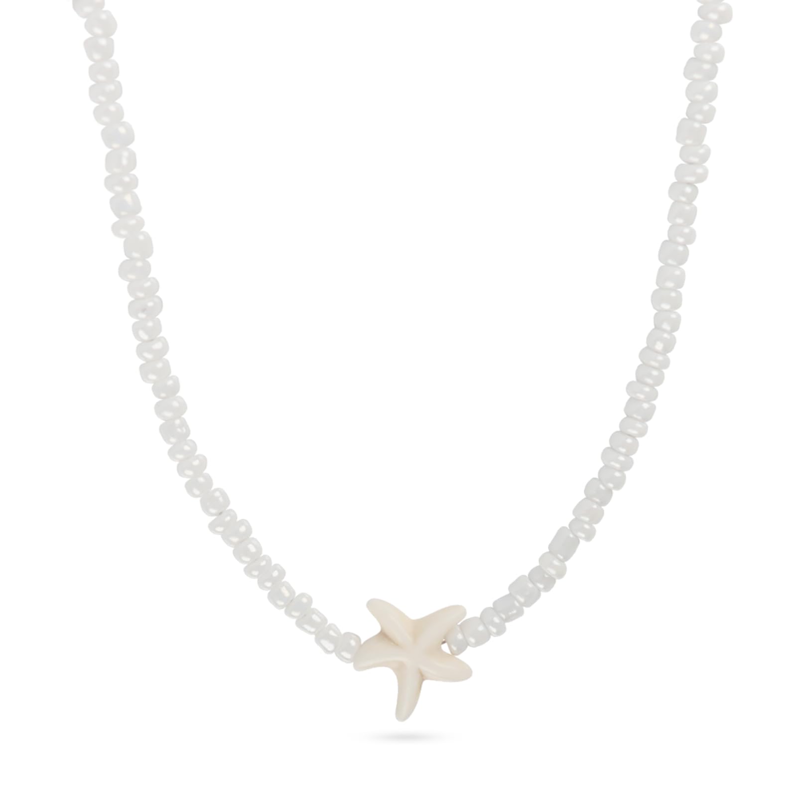 JWTRSVTY Boho Seestern PerlenKette, Boho Perlen Halskette, M