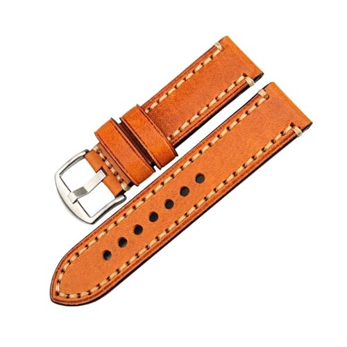 Changer de bracelet montre : cuir vert de remplacement 20 à 26mm