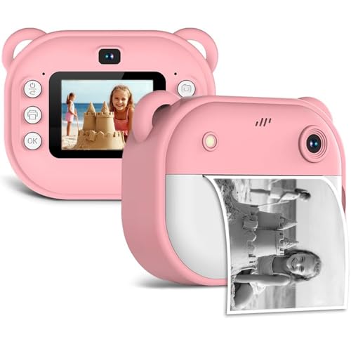 Câmera Fotográfica Infantil, Máquina Fotográfica Instantanea Portátil, 20MP 1080P HD Câmera de Vídeo