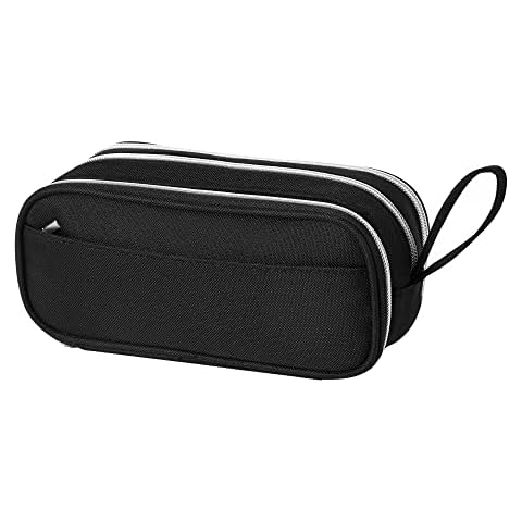 colornival Large Pencil Case for Girls Boys - Big Stationery Bag for Kids Teenage Women Men Aesthetic Pencil Case(Black) Cover