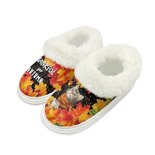 FOR U DESIGNS Women's House Slippers Indoor Outdoor Slipper for Home Hospital Dorm Thanksgiving House Shoes