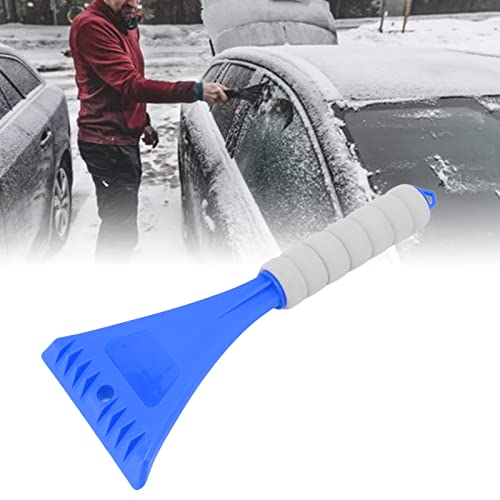 Eujgoov Car Windshield Shovel, Ergonomic EVA Handle Snow Remover with Effort-Saving Design, Portable Ice Scraper for Winter Use, 10.6x4.1 Inches (Blue)