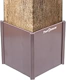 Post Shields 4x4 Post Protector - Fits Standard 3.5'x3.5' Wood or Metal Posts - 4in High - Easy Install, No Tools - Protects Mailbox, Deck and Fence Posts from Lawn Maintenance Equipment Damage