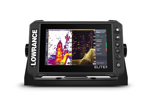 Lowrance Elite FS 7 Fish Finder (No Transducer) with Preloaded C-MAP Contour+ Charts by Lowrance - Used condition - US$616.64