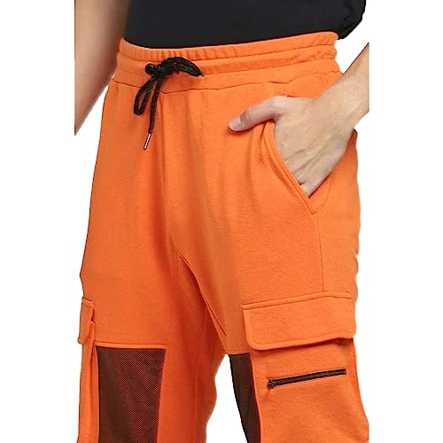 Image of Jack & Jones Men's Mid Rise Polyester Blend Regular Fit Trackpants