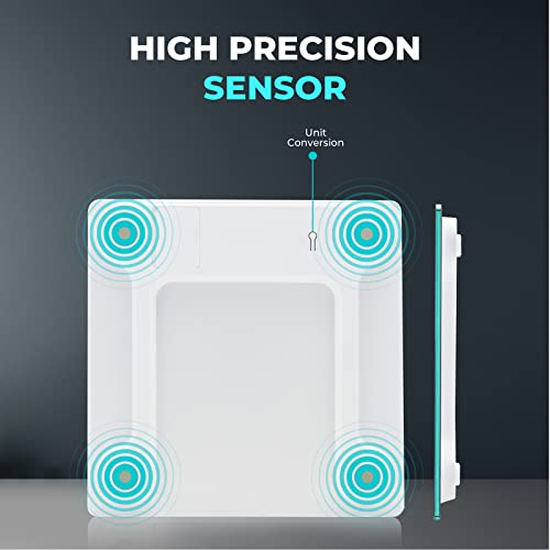 beatXP Optifit Air Digital Weighing Scale with Backlit LED Panel (Blue), Electronic Weight Machine for Body Weight with 6 mm Thick Tempered Glass -... - Image 6