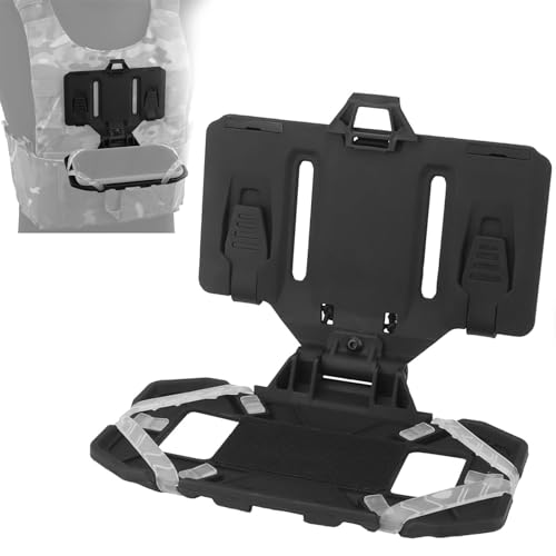 Support de téléphone pour gilet tactique noir avec fixation universelle Molle