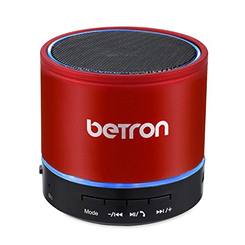 Betron KBS08 Wireless Portable Travel Bluetooth Speaker (Red)