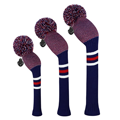 Fundas para Cabezales de Golf para Madera, Paquete de 3 Piezas, para Conductores (460 CC) Fairways e híbrido/UT. con Etiquetas giratorias Cover