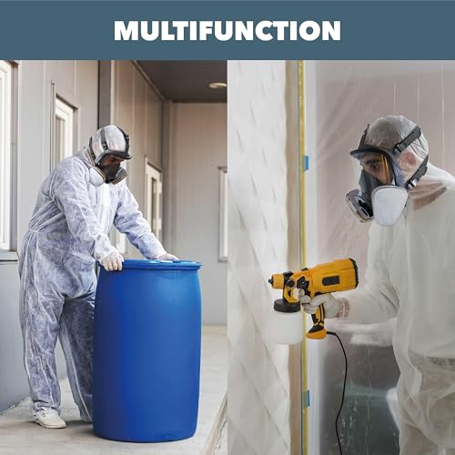 Vollmaske Atemschutzmaske Wiederverwendbar mit Filter (RH-7011) Für Organische Dämpfe, Saure Gase, Begasung, Farbe, Staub | Gesichtsschutz mit 10 Ersatzfiltern, Schutzbrille und Handschuhen