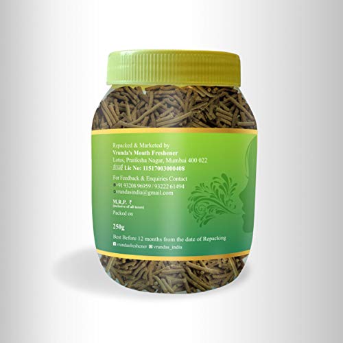 Vrunda's Whole Long Pepper / Pipal Badi / { Pippali - Pipli - Pipali } ( for Gas,Acidity,Digestion,Diarrhea,& Heartburn) 500 Gm [Mouth Freshener,After-Meal,Mukhwas ,Churan]