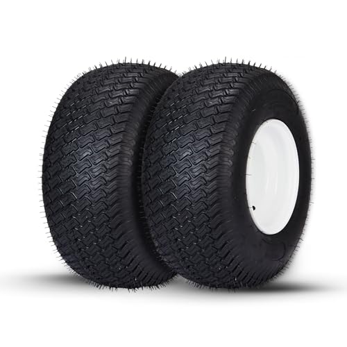 Autoforever 18X8.5-8 Lawn Mower Tractor Turf Tires with Rim,18X8.5X8 4 Lug 4'...