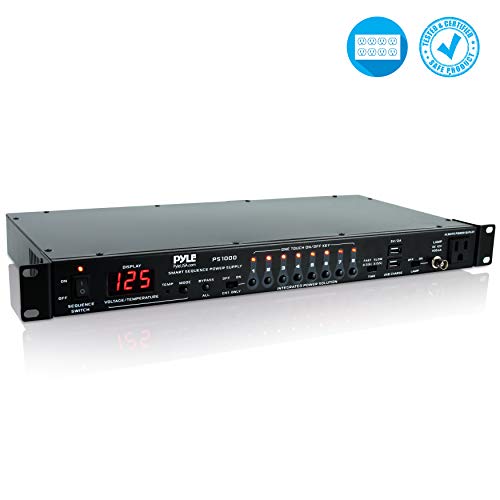 8 Outlet Power Sequencer Conditioner - 2200W Rack Mount Pro Audio Digital Power