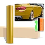 12'x60' (1FTx5FT) Matte Flat Gold Vinyl Wrap Auto Car Sticker Decal Film Sheet Bubble Free Air Release Technology with Tool Kit