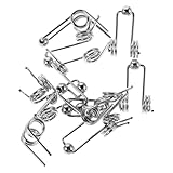 VILLFUL 10 pezzi di Torsione in Metallo per Bigodini Resistenza Alta Temperatura Sostituzione per Asta Ferro Arricciacapelli Accessori Styling Capelli Facili da Installare