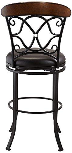 Hillsdale Furniture Dundee Swivel Counter Stool, Dark Coffee - Image 4