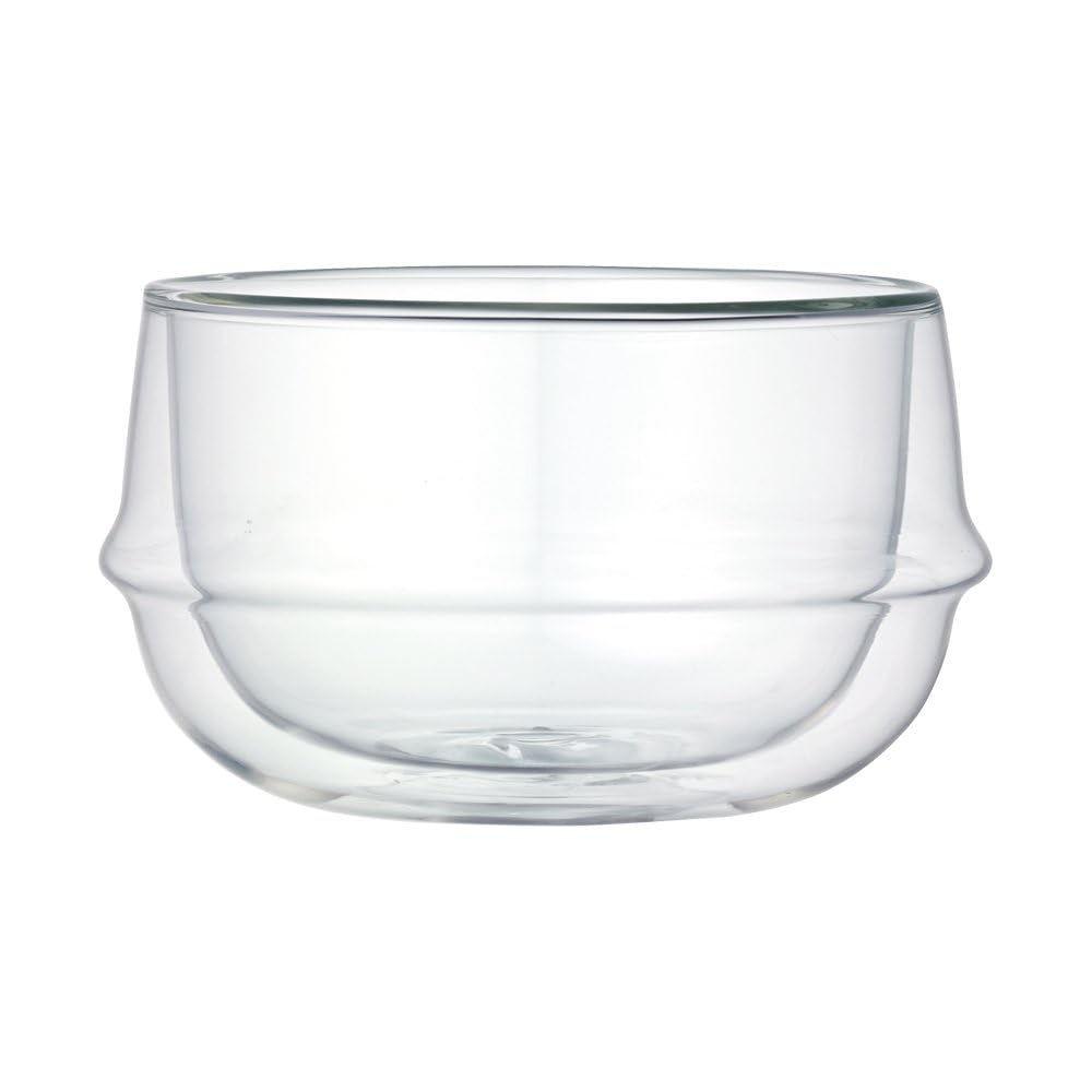Kinto 23110 Kronos Double Wall Soup Bowl, 11oz (330ml), Heat Resistant Glass, Microwave and Dishwasher Safe, Gift, Gift