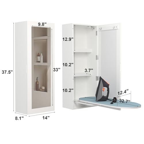 Facilehome KHR70011WH-L1 Wall Mounted Ironing Board Cabinet thumb #1