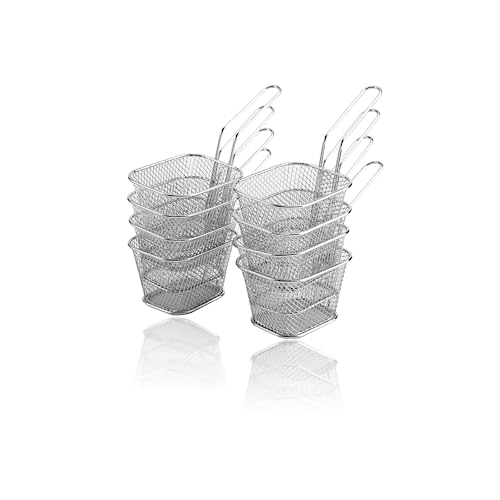 Recopilación de Aros de Cebolla de esta semana. 41 Mini Canasta de Papas Fritas de Alambre de Malla de 8 Piezas, Mini Canasta Rectangular De Acero Inoxidable Para Papas Fritas, Adecuada Para Papas Fritas, Aros De Cebolla, Alitas De...