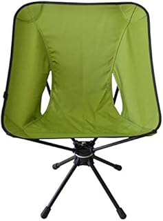 BORSDS 360 giratoria al Aire Libre portátil Plegable Silla de Camping Asiento Giratorio Compacto para Pesca Barbacoa Caza Senderismo Playa Army Green