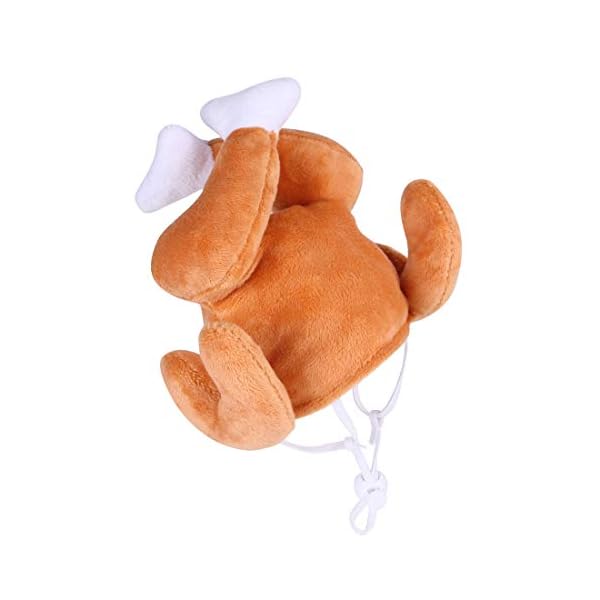 Cat thanksgiving turkey drumstick hat small dog kitten hat for cosplay accessories halloween xmas party costume favors - image 4