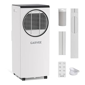 Garvee 8000 BTU Portable Air Conditioner, Portable AC Unit with Dehumidifier, Fan and Remote Control, Energy Efficient Indoor AC Conditioner for Rooms up to 350 Sq. Ft., White