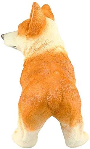 Statue de Corgi décoration polyrésine petite taille jaune maison - 5