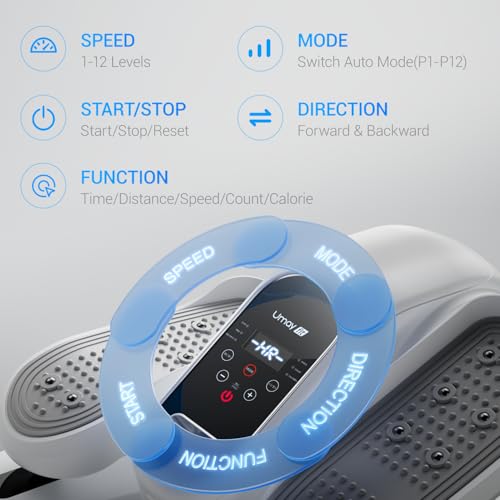 image for UMAY Under Desk Elliptical Machine, Ellipse Leg Exerciser for Seniors,