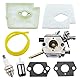 MCHNIC Vergaser mit Luftfilter Zündkerze Benzinschlauch für Stihl FS160 FS180 FS220 FS280 FS290, FS 160 180 220 280 290 Freischneider Ersetzt 4119 120 0604, Zama C15-51 / C1S-S3D, Walbro WT-223