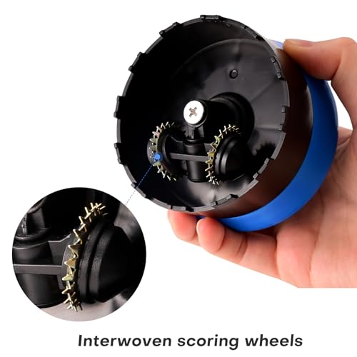 NEWISHTOOL Blue Wallpaper Perforating Tool Wall Paper Stripper Removal Scoring Tool Wallpaper Perforator and Scorer Remover Tool, Wallcovering Separating Cutter Wheel Tool - Image 2