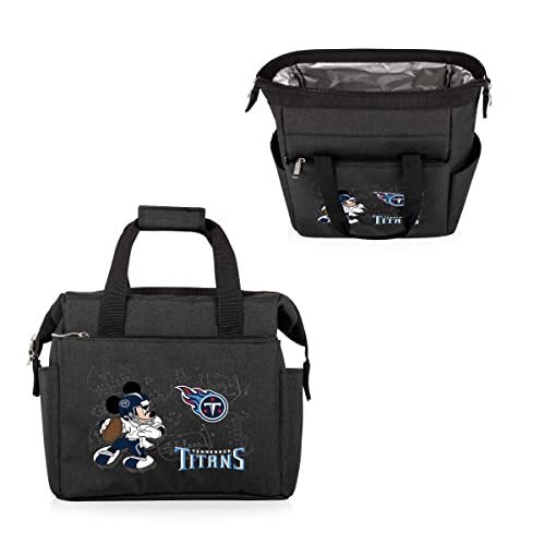 Image of PICNIC TIME NFL Mickey Mouse On The Go Lunch Bag - Soft Cooler Lunch Box - Insulated Lunch Bag, (Black)