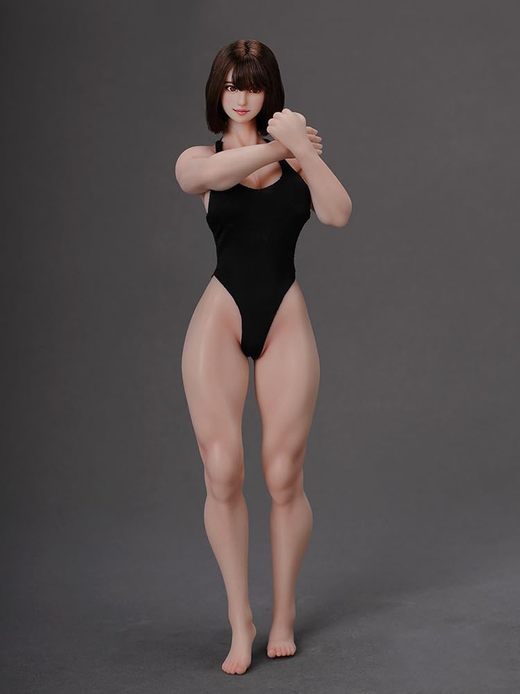 1/6 Scale Female Body Customized LDDOLL 29muscle Seamless Figure Body 12inch Upgrade Skeleton Strong Muscler Flexible Action Figure Doll No Head (Dark Wheat Skin-with Details-with Finger Bones)