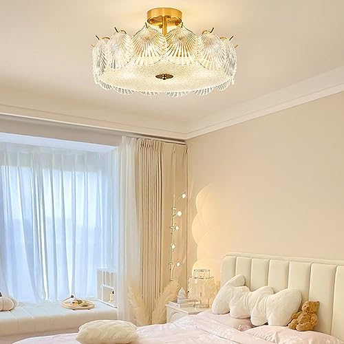 Plafonnier verre bohème au design moderne avec ampoule variable incluse - 3