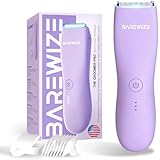 BAREWIZE Bikini Trimmer for Women, Legs & Pubic Hair Trimmer | Waterproof, Type-C Rechargeable, LED Light, Replaceable Blade, Electric Razors for Women, Womens Body Shaver (Lilac Purple)