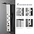 BWE Stainless Steel Shower Panel Tower System 5 Jets Multi-Function Shower Tower Black Panel with Handheld Wand Wall Mount Shower and bathtub outlet Brushed Nickel and Black