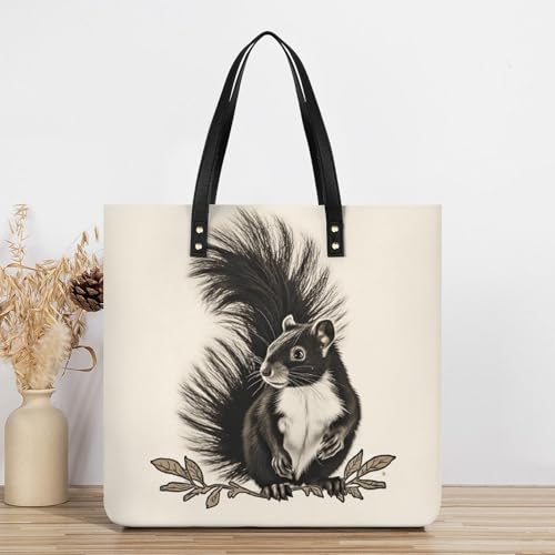 Sac à main pour le travail et les voyages en cuir souple SkunkTrendy - 3
