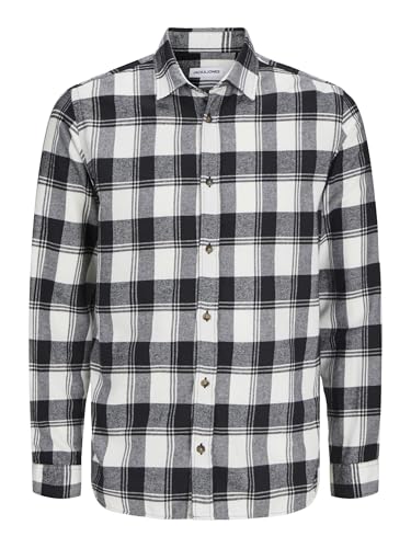 Jack & Jones Jjjoshua Fall Buffalo Shirt Ls Chemise décontractée pour Homme, Cloud Dancer, S