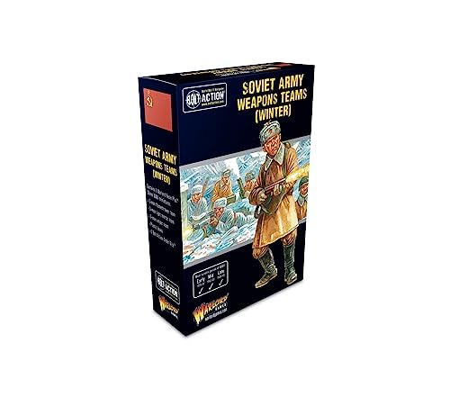 Warlord Games Squadre di armi dell'esercito sovietico (inverno) - miniature in scala da 28 mm per azione di bullone miniature altamente dettagliate della seconda guerra mondiale per wargaming da