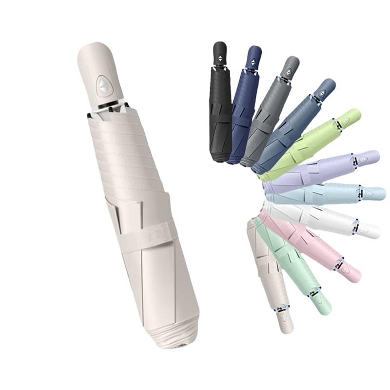 Impervius Patronum Parapluie Pliant de Voyage Automatique Mini Ultra-Léger Protable Compact - Ouverture/Fermeture Anti-UV 50+ (6 Baleines) pour Homme, Femme,...