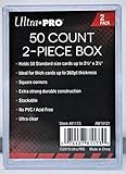 Ultra Pro 2-Piece Clear Card Storage Box | Holds 50 Standard Cards | 2 boxes per pack | 5-Pack Total