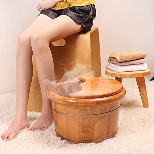 Tina de madera para remojo de pies spa pedicure miniatura 3